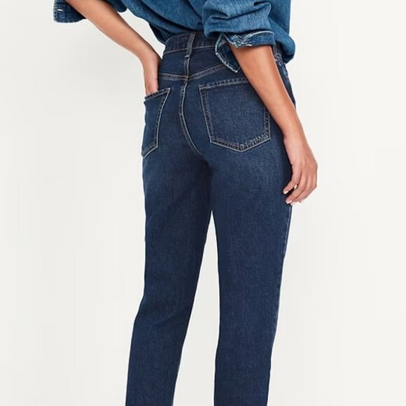 NWT OLD NAVY OG Straight Ankle High Rise Secret Slim Pockets Dark Wash 0 - Picture 3 of 6